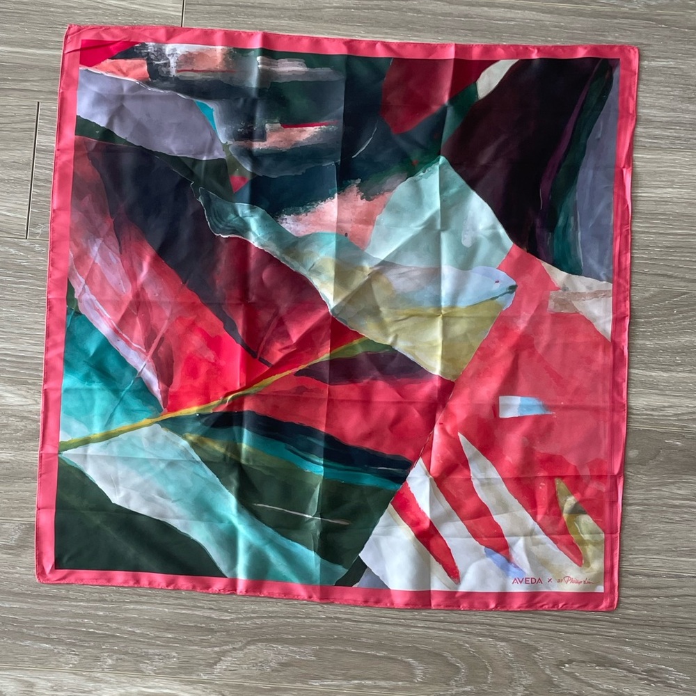 Colorful Abstract Aveda Silk Scarf